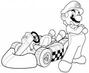 Coloriage mario kart formule 1 voiture