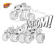 Coloriage voiture blaze 3 monster machines vroom vroom