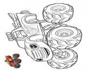 Coloriage blaze et les monsters machines voiture