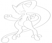 Coloriage pokemon mega mewtwo y