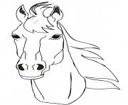 Coloriage cheval de face portrait