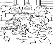 Coloriage halloween enfants qui ont peur