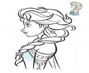 Coloriage elsa reine des neiges de profil 2018