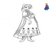 Coloriage anna toujours aussi belle disney 2018