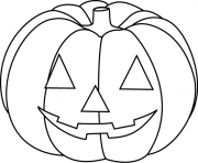 Coloriage Citrouille Halloween Facile Simple Enfant