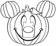 Coloriage citrouille halloween disney mickey