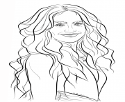 Coloriage jennifer lopez celebrite star