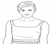 Coloriage emma watson celebrite star