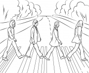 Coloriage the beatles abbey road celebrite stars