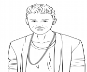 Coloriage justin bieber celebrite star