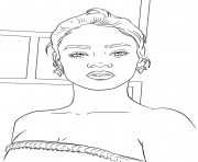 Coloriage rihanna celebrite star