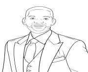 Coloriage will smith celebrite star