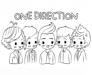 Coloriage one direction celebrite star