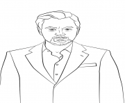 Coloriage leonardo dicaprio celebrite star