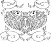 Coloriage animaux adulte deux oiseaux