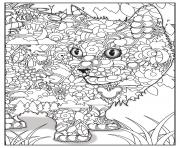 Coloriage chat adulte animaux