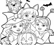 Coloriage halloween pat patrouille dora exploratrice citrouille