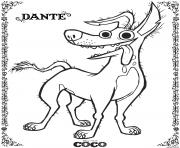 Coloriage Dante 2 Coco Disney