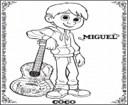 Coloriage Miguel Coco Disney Film