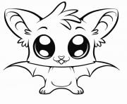 Coloriage bebe chauve souris cute animaux