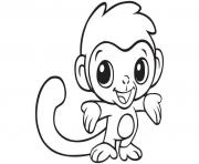 Coloriage cute singe animal