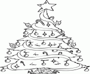 Coloriage sapin de noel vert facile