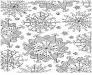 Coloriage flocon de neige adulte noel zentangle