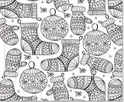 Coloriage pattern bas de noel boule noel adulte