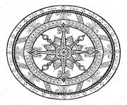 Coloriage mandala noel hiver neige