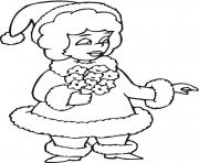 Coloriage mere noel mrs santa