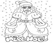 Coloriage la mere noel