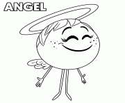 Coloriage angel emoji monde secret des emojis