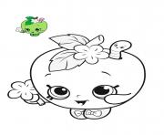 Coloriage shopkins happy apple pomme