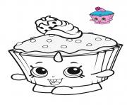 Coloriage shopkins cupcake blue pink