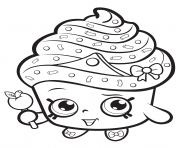 Coloriage cupcake queen shopkins