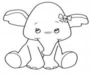 Coloriage bebe elephant animaux enfants