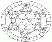 Coloriage mandala boule de noel adulte