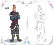 Coloriage Kristoff de la Reine des neiges