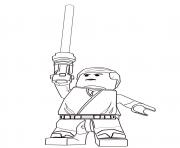 Coloriage lego star wars luke skywalker