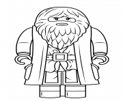 Coloriage lego rubeus hagrid minifigure harry potter