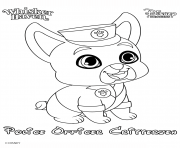 Coloriage whisker haven police officer critterzen princess palace pet disney