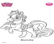 Coloriage palace pets blondie disney