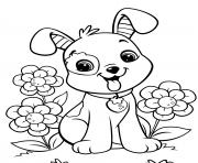 Coloriage fraisinette chien animaux