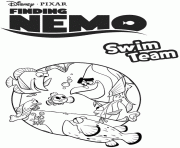 Coloriage finding Nemo swim team