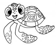 Coloriage squirt petite tortue de nemo et dory