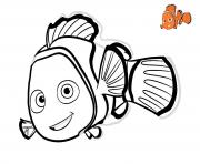 Coloriage nemo 3 poisson rouge cherche papa disney