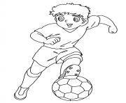 Coloriage captain tsubasa manga foot tom et olivier