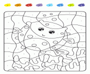 Coloriage magique ce1 poisson globe dans la mer