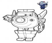 Coloriage super wings Paul Robot