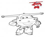 Coloriage super wings Jett Robot